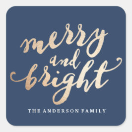 Merry en Bright | Vakantie Vierkante Sticker