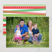 Merry en Bright | Vakantieknopkaart Feestdagenkaart (Voorkant / Achterkant)