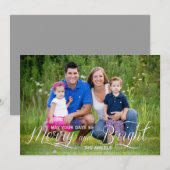 Merry en Bright | Vakantieknopkaart Feestdagenkaart (Voorkant / Achterkant)