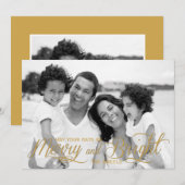 Merry en Bright | Vakantieknopkaart Feestdagenkaart (Voorkant / Achterkant)