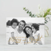 Merry en Bright | Vakantieknopkaart Feestdagenkaart (Staand voorkant)