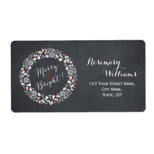 Merry en Bright! Verzendlabels Etiket