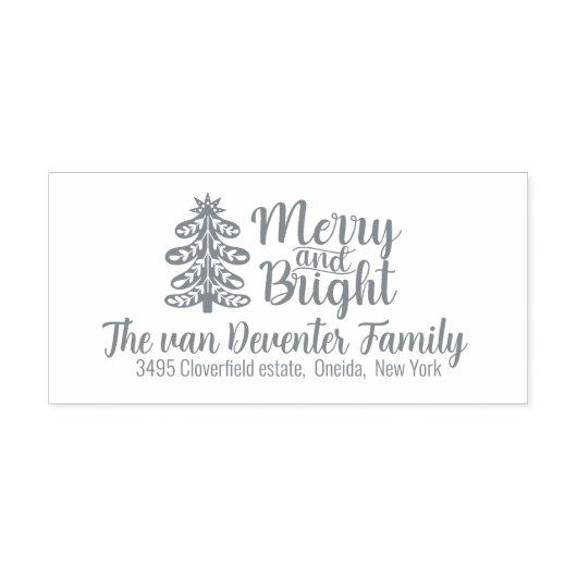 Merry en Bright Zelfinktende Stempel (Design)