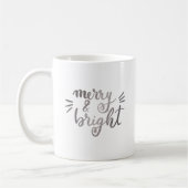 Merry en bright - zilver koffiemok (Links)