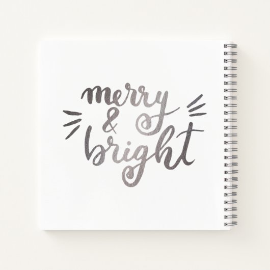 Merry en bright - zilver notitieboek (Achterkant)