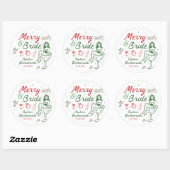Merry En Bruid Kerst Bachelorette Stickers (Vel)