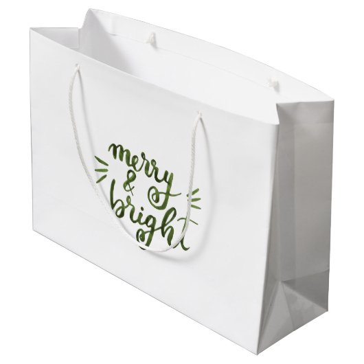 Merry en felgroen groot cadeauzakje (Achterkant Gekanteld)