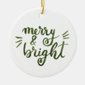 Merry en felgroen keramisch ornament (Voorkant)