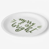 Merry en felgroen papieren bordje (Gekanteld)