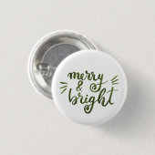 Merry en felgroen ronde button 3,2 cm (Voorkant /achterkant)