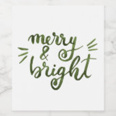 Merry en felgroen wijn etiket (Enkel label)