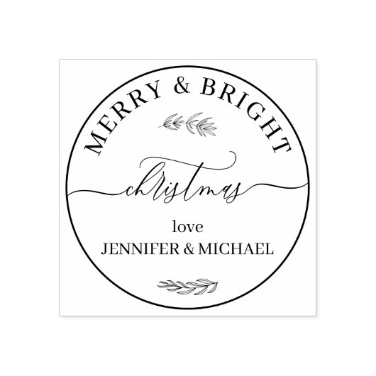 Merry en felle kerst rubberstempel (Afrduk)