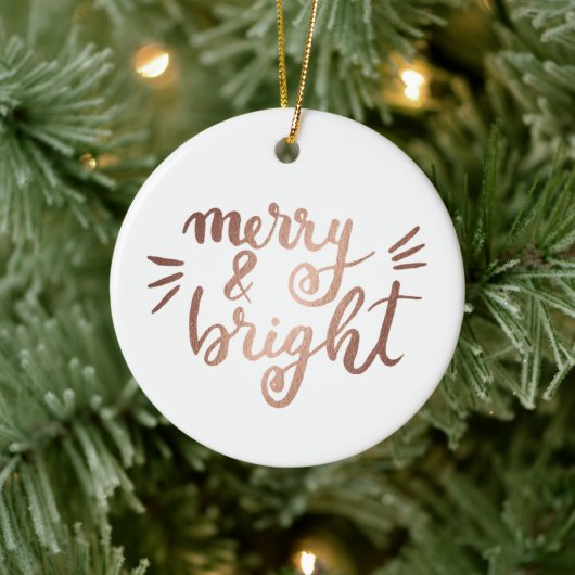 Merry en felle koperen keramisch ornament (Boom)