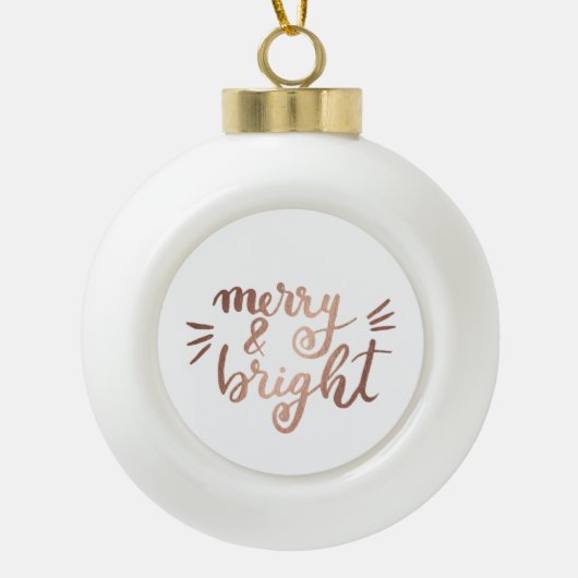 Merry en felle koperen keramische bal ornament (Voorkant)