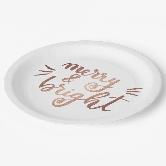 Merry en felle koperen papieren bordje (Gekanteld)