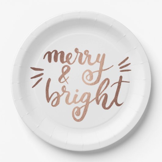 Merry en felle koperen papieren bordje (Voorkant)