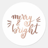 Merry en felle koperen ronde sticker (Voorkant)