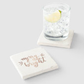 Merry en felle koperen stenen onderzetter (Zijkant)