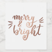 Merry en felle koperen wijn etiket (Enkel label)