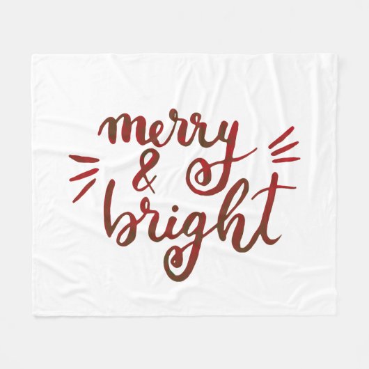 Merry en felrood fleece deken (Voorkant (Horizontaal))