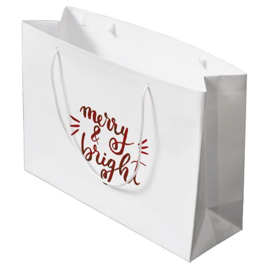 Merry en felrood groot cadeauzakje (Achterkant Gekanteld)