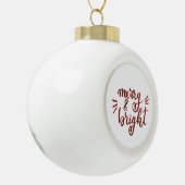 Merry en felrood keramische bal ornament (Links)