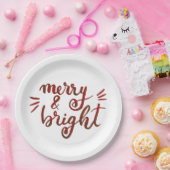 Merry en felrood papieren bordje (Feest)