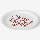 Merry en felrood papieren bordje (Gekanteld)