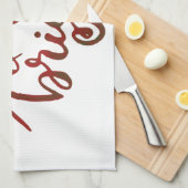 Merry en felrood theedoek (Quarter Fold)