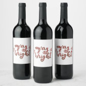 Merry en felrood wijn etiket (Flessen)