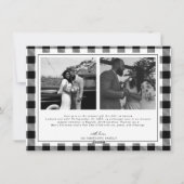 Merry en getrouwde Pas getrouwd Plaid Christmas Feestdagenkaart (Achterkant)