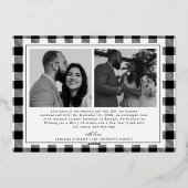 Merry en getrouwde Pas getrouwd Plaid Christmas Folie Feestdagenkaart (Achterkant)