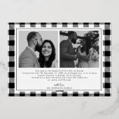 Merry en getrouwde Pas getrouwd Plaid Christmas Folie Feestdagenkaart (Achterkant)