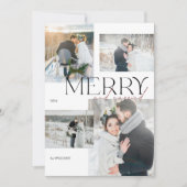 Merry en getrouwde Passen getrouwd 4 Foto Feestdagenkaart (Voorkant)