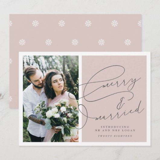 MERRY EN MARRISTMAS CARD FEESTDAGENKAART (Voorkant / Achterkant)