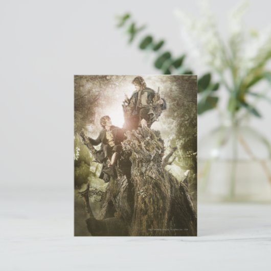 Merry en Peregrin op Treebeard Briefkaart (Staand voorkant)