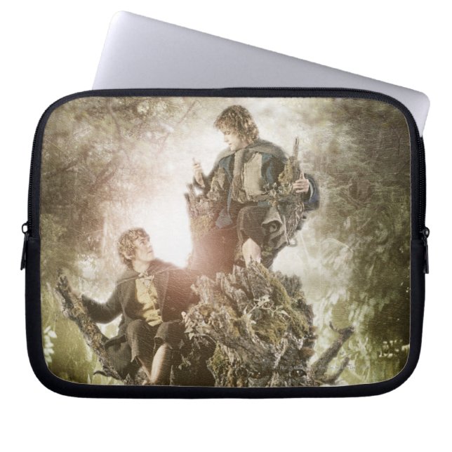 Merry en Peregrin op Treebeard Laptop Sleeve (Voorkant)