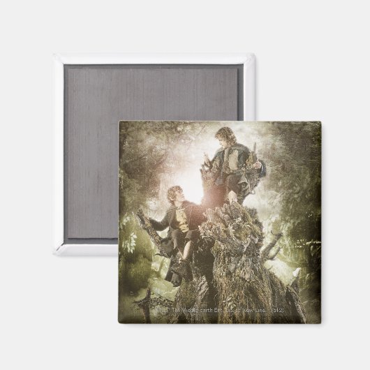 Merry en Peregrin op Treebeard Magneet (Voorkant / Achterkant)