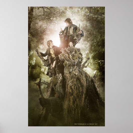 Merry en Peregrin op Treebeard Poster (Voorkant)