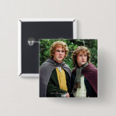 Merry en Peregrin Vierkante Button 5,1 Cm (Voorkant /achterkant)