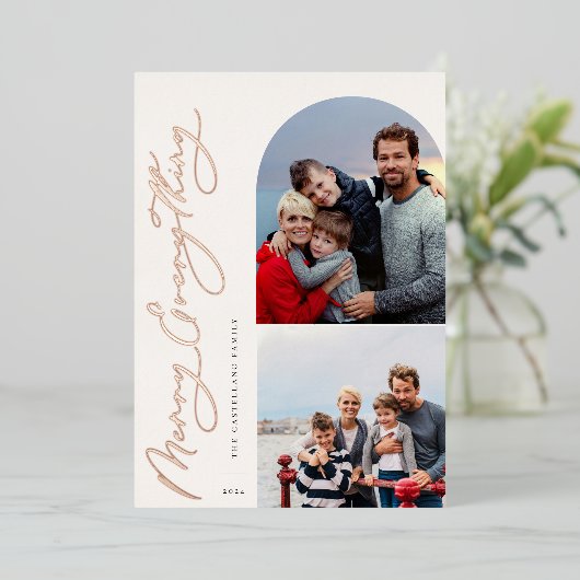 Merry Everything 2 Fotoserie Folie Feestdagenkaart (Staand Voorkant)