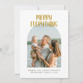 Merry Everything Arch Foto Familie Kerstmis Feestdagenkaart (Voorkant)
