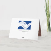 Merry Everything Blauw Gebogen Typografie Foto Feestdagen Kaart (Achterkant)