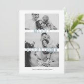 Merry Everything Blue Folie Vakantie Kaart (Staand voorkant)