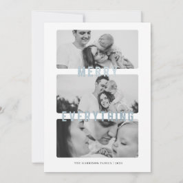 Merry Everything Blue Folie Vakantie Kaart