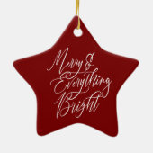 Merry & Everything Bright Red Keramisch Ornament (Achterkant)