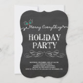 Merry Everything Chalkboard Holiday Party Uitnodig Kaart (Voorkant)