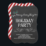 Merry Everything Chalkboard Holiday Party Uitnodig Kaart<br><div class="desc">Ontworpen door: fat*fa*tin. Eenvoudig aan te passen met uw eigen tekst,  foto of afbeelding. Voor douaneverzoeken,  te contacteren gelieve vet*fa*tin direct. Aangepaste kosten zijn van toepassing op www.zazzle.com/fat_fa_tin www.zazzle.com/color_therapy www.zazzle.com/fatfatin_blue_knot www.zazzle.com/fatfatin_red_knot www.zazzle.com/fatfatin_box www.zazzle.com/fatfatin_ink</div>
