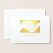 Merry Everything Curved Typography Holiday Gold Folie Kaarten (Met envelop)