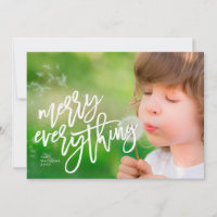 Merry Everything Fotokaart Awesome White Schrift